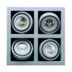 Four Silver Framed 6W LED Downlight Four Silver Framed 6W LED Downlight